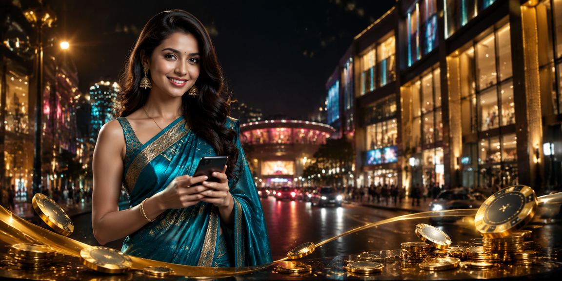 Bangalore MG Road with mobile casino scene