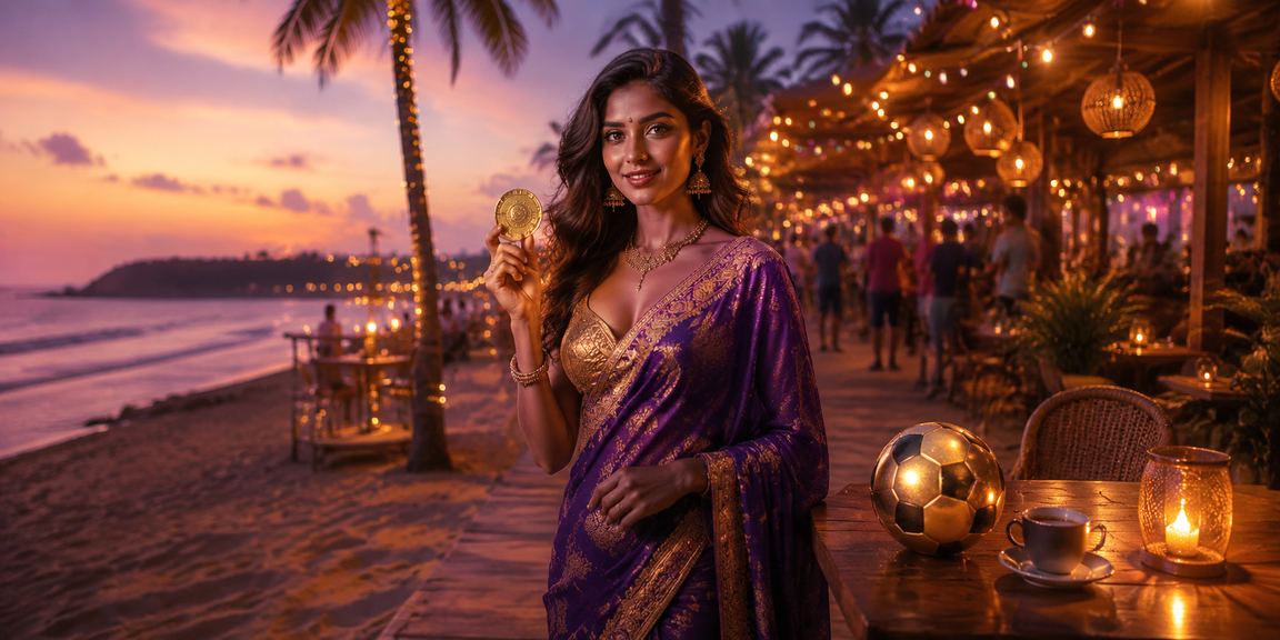 Goa beach with football and leisure activities
